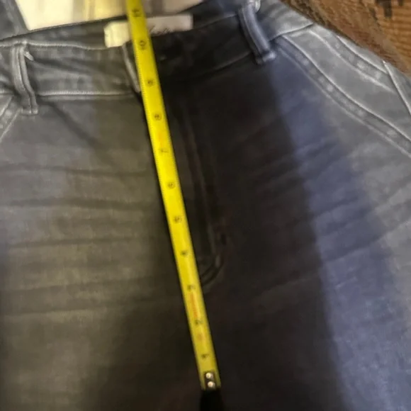 A117. Black high rise Wide Leg Jeans - have been altered size 26 - Picture 10 of 14